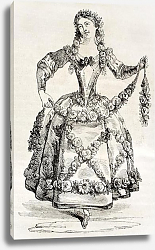 Постер Woman in costume. By unidentified author, published on Magasin Pittoresque, Paris, 1842 Постер Woman in costume. By unidentified author, published on Magasin Pittoresque, Paris, 1842