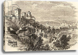 Постер Школа: Английская 19в. Granada and the Alhambra, illustration from 'Spanish Pictures' by the Rev. Samuel Manning Постер Школа: Английская 19в. Granada and the Alhambra, illustration from 'Spanish Pictures' by the Rev. Samuel Manning