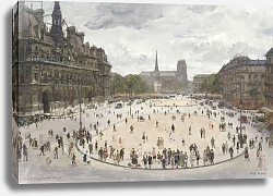 Постер Лефорт Жан Le Place de Hotel d'Ville, Paris Постер Лефорт Жан Le Place de Hotel d'Ville, Paris