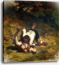 Постер Даумер Оноре (дет) The Thieves and the Donkey, c.1858-60 Постер Даумер Оноре (дет) The Thieves and the Donkey, c.1858-60