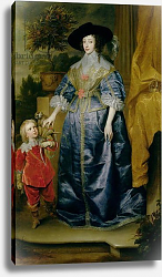 Постер Дик Энтони Queen Henrietta Maria and her dwarf Sir Jeffrey Hudson, c.1633 Постер Дик Энтони Queen Henrietta Maria and her dwarf Sir Jeffrey Hudson, c.1633