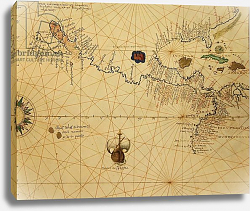 Постер Агнес Батиста (карты) Central America, from an Atlas of the World in 33 Maps, Venice, 1st September 1553 Постер Агнес Батиста (карты) Central America, from an Atlas of the World in 33 Maps, Venice, 1st September 1553