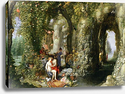 Постер Брейгель Ян Старший A Fantastic cave with Odysseus and Calypso Постер Брейгель Ян Старший A Fantastic cave with Odysseus and Calypso