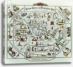 Постер Школа: Немецкая Berlin living and amusement plan Постер Школа: Немецкая Berlin living and amusement plan