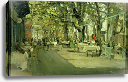 Постер Коровин Константин Cafe in Yalta, 1905 Постер Коровин Константин Cafe in Yalta, 1905