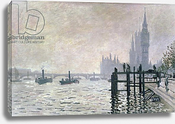 Постер Моне Клод (Claude Monet) The Thames below Westminster, 1871 Постер Моне Клод (Claude Monet) The Thames below Westminster, 1871