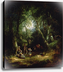 Постер Шайер Уильям Gypsy Encampment in the New Forest, 19th century Постер Шайер Уильям Gypsy Encampment in the New Forest, 19th century