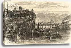 Постер Школа: Английская 19в. Irun, Spain, illustration from 'Spanish Pictures' by the Rev. Samuel Manning Постер Школа: Английская 19в. Irun, Spain, illustration from 'Spanish Pictures' by the Rev. Samuel Manning