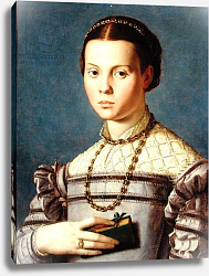 Постер Бронзино Анджело Portrait of a Young Girl Holding a Book c.1545 Постер Бронзино Анджело Portrait of a Young Girl Holding a Book c.1545