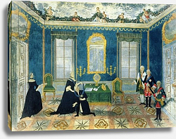 Постер Школа: Русская 18в. Catherine II recalling Chancellor Alexey Bestuzhev-Ryumin to Court Постер Школа: Русская 18в. Catherine II recalling Chancellor Alexey Bestuzhev-Ryumin to Court