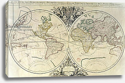 Постер Школа: Французская Geo-Hydrographic Mappamonde Постер Школа: Французская Geo-Hydrographic Mappamonde