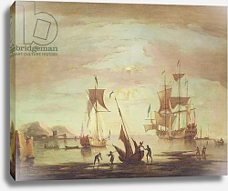 Постер Монами Питер Shipping Becalmed off Shore at Sunset Постер Монами Питер Shipping Becalmed off Shore at Sunset