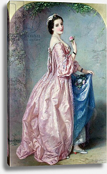 Постер Бувер Август Lady holding Flowers in her Petticoat, 19th century Постер Бувер Август Lady holding Flowers in her Petticoat, 19th century
