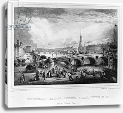 Постер Флеминг Джон Broomielaw Bridge, Carlton Place, Clyde St., Glasgow, engraved by Joseph Swan, 1830 Постер Флеминг Джон Broomielaw Bridge, Carlton Place, Clyde St., Glasgow, engraved by Joseph Swan, 1830