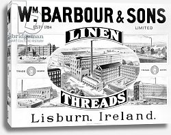 Постер Школа: Ирландская 19в. Advertisement for Wm. Barbour & Sons Постер Школа: Ирландская 19в. Advertisement for Wm. Barbour & Sons