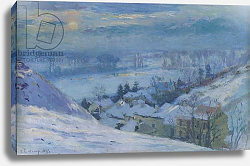 Постер Лебур Альбер The Village of Herblay under snow, 1895 Постер Лебур Альбер The Village of Herblay under snow, 1895