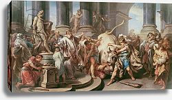 Постер Лоо Чарли Theseus conquering the bull at Marathon, 1732-34 Постер Лоо Чарли Theseus conquering the bull at Marathon, 1732-34