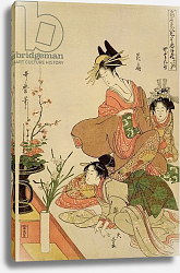 Постер Утамаро Китагава P.351-1945 Scene 4, Comparison of celebrated beauties and the loyal league, c.1797 Постер Утамаро Китагава P.351-1945 Scene 4, Comparison of celebrated beauties and the loyal league, c.1797