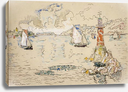 Постер Синьяк Поль (Paul Signac) Zardrieux watercolor over Cont crayon 1925 Постер Синьяк Поль (Paul Signac) Zardrieux watercolor over Cont crayon 1925