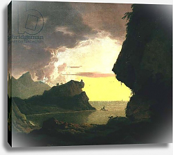 Постер Райт Джозеф Sunset on the Coast near Naples, c.1785-90 Постер Райт Джозеф Sunset on the Coast near Naples, c.1785-90