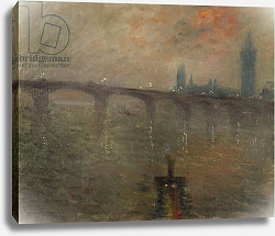 Постер Бланш Жаке Evening, Westminster from Waterloo Bridge Постер Бланш Жаке Evening, Westminster from Waterloo Bridge