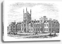 Постер Queen's University in Belfast,Ireland, vintage engraving from the 1890s Постер Queen's University in Belfast,Ireland, vintage engraving from the 1890s