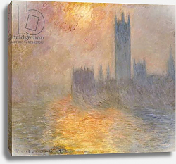 Постер Моне Клод (Claude Monet) The Houses of Parliament, Sunset, 1904 Постер Моне Клод (Claude Monet) The Houses of Parliament, Sunset, 1904