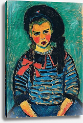 Постер Явленский Алексей Girl with a Red Bow; Madchen mit roter Schleife, 1911 Постер Явленский Алексей Girl with a Red Bow; Madchen mit roter Schleife, 1911
