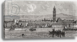 Постер Школа: Европейская Split, Croatia, from 'El Mundo en la Mano', published 1878 Постер Школа: Европейская Split, Croatia, from 'El Mundo en la Mano', published 1878