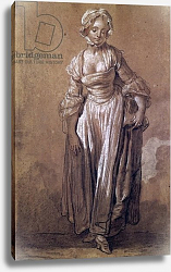 Постер Грёз Жан-Батист Standing Young Girl, study for 'The Village Agreement' Постер Грёз Жан-Батист Standing Young Girl, study for 'The Village Agreement'