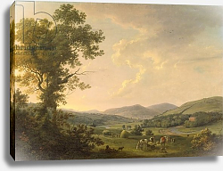 Постер Эшфорд Уильям Landscape with Haymakers and a Distant View of a Georgian House, c.1780 Постер Эшфорд Уильям Landscape with Haymakers and a Distant View of a Georgian House, c.1780
