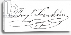 Постер Школа: Америка (18 в) Signature of Benjamin Franklin Постер Школа: Америка (18 в) Signature of Benjamin Franklin