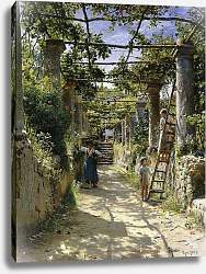 Постер Монстед Петер In the Shadow of an Italian Pergola, A Warm Afternoon in Anacapri, 1884 Постер Монстед Петер In the Shadow of an Italian Pergola, A Warm Afternoon in Anacapri, 1884