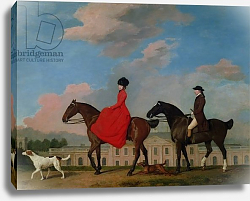 Постер Стаббс Джордж John and Sophia Musters riding at Colwick Hall, 1777 Постер Стаббс Джордж John and Sophia Musters riding at Colwick Hall, 1777