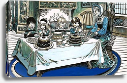 Постер Бласко Джизус (дет) Unidentified scene of children eating a feast before a roaring fire Постер Бласко Джизус (дет) Unidentified scene of children eating a feast before a roaring fire