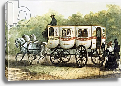 Постер Раффе Огюст 'Enterprise Generale des Dames Blanches', omnibus from Madeleine to Porte Saint-Martin, c.1850 Постер Раффе Огюст 'Enterprise Generale des Dames Blanches', omnibus from Madeleine to Porte Saint-Martin, c.1850