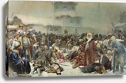Постер Лебедев Клавдий Марфа Посадница. Уничтожение новгородского веча. 1889 Постер Лебедев Клавдий Марфа Посадница. Уничтожение новгородского веча. 1889