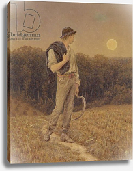 Постер Элингем Хелен The Harvest Moon, 'globed in mellow splendour', 1879 Постер Элингем Хелен The Harvest Moon, 'globed in mellow splendour', 1879
