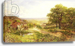 Постер Моут Джордж Landscape with Children by a Pond, 1884 Постер Моут Джордж Landscape with Children by a Pond, 1884