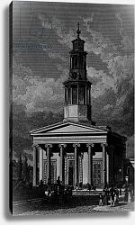 Постер Шепард Томас (последователи) St. Pancrass Church, West Front, engraved by James Tingle 1827 Постер Шепард Томас (последователи) St. Pancrass Church, West Front, engraved by James Tingle 1827