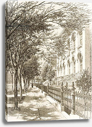 Постер Школа: Английская 19в. Wabash Avenue, Chicago, in c.1870, from 'American Pictures', 1876 Постер Школа: Английская 19в. Wabash Avenue, Chicago, in c.1870, from 'American Pictures', 1876