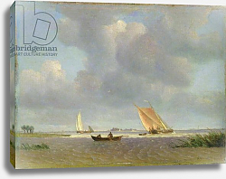 Постер Воллмер Адольф A fresh breeze on the Elbe, c.1830 Постер Воллмер Адольф A fresh breeze on the Elbe, c.1830