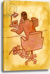 Постер Хируёки Исутзу (совр) A novelist who writes manuscripts,2016, Постер Хируёки Исутзу (совр) A novelist who writes manuscripts,2016,