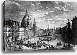 Постер Вази Джузеппе View of the Piazza Navona during the Ferragosto holiday, 1752 Постер Вази Джузеппе View of the Piazza Navona during the Ferragosto holiday, 1752