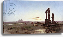 Постер Декампс Александр A Bedouin Encampment by a Ruined Temple Постер Декампс Александр A Bedouin Encampment by a Ruined Temple