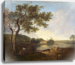 Постер Уилсон Ричард Italian River Scene with Figures Постер Уилсон Ричард Italian River Scene with Figures