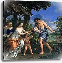 Постер Кортона Пьетро Faustulus entrusting Romulus and Remus to his wife Acca Larentia, c.1643 Постер Кортона Пьетро Faustulus entrusting Romulus and Remus to his wife Acca Larentia, c.1643