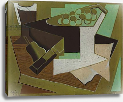 Постер Грис Хуан Bunch of Grapes and a Pear; Grappe de raisin et poire, 1920 Постер Грис Хуан Bunch of Grapes and a Pear; Grappe de raisin et poire, 1920