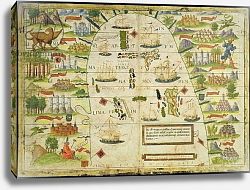 Постер Неизвестен Map of the China sea, from a facsimile of the 'Miller Atlas' by Pedro and Jorge Reinel Постер Неизвестен Map of the China sea, from a facsimile of the 'Miller Atlas' by Pedro and Jorge Reinel