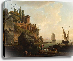 Постер Верне Клод Imaginary Landscape, Italian Harbour Scene, 1746 Постер Верне Клод Imaginary Landscape, Italian Harbour Scene, 1746